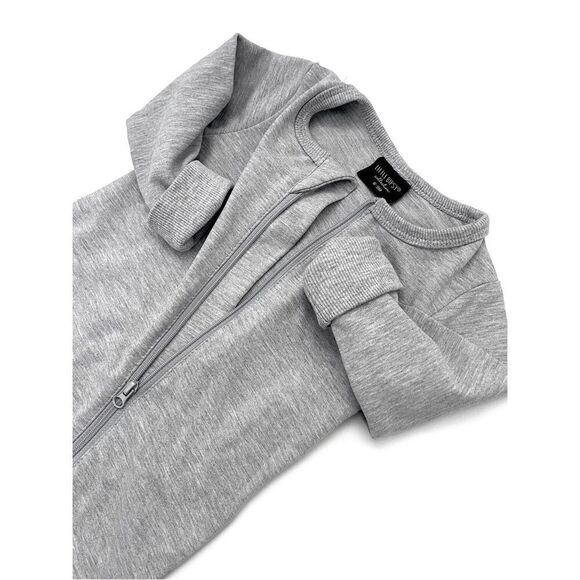 Little Bipsy Unisex 2-WAY ZIP ROMPER - Grey 12-18M - Picture 5 of 6
